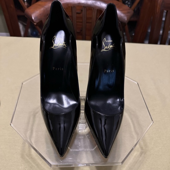 Christian Louboutin Lipchick Pump Black Patent Leather 100MM 38.5 - Picture 7 of 17